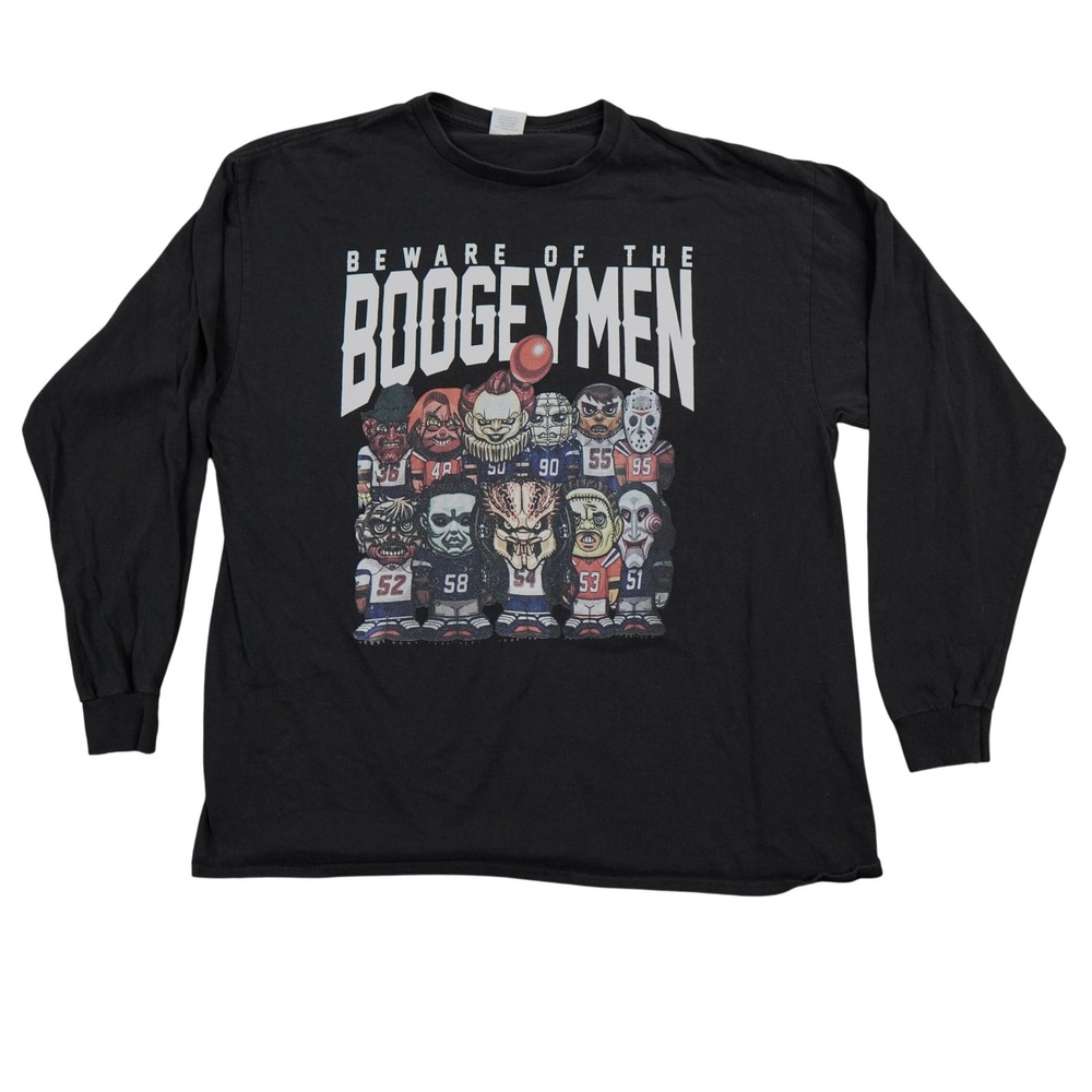Delta Beware Boogeymen Graphic Tee Men XL Black Horror Movie Villains Streetwear